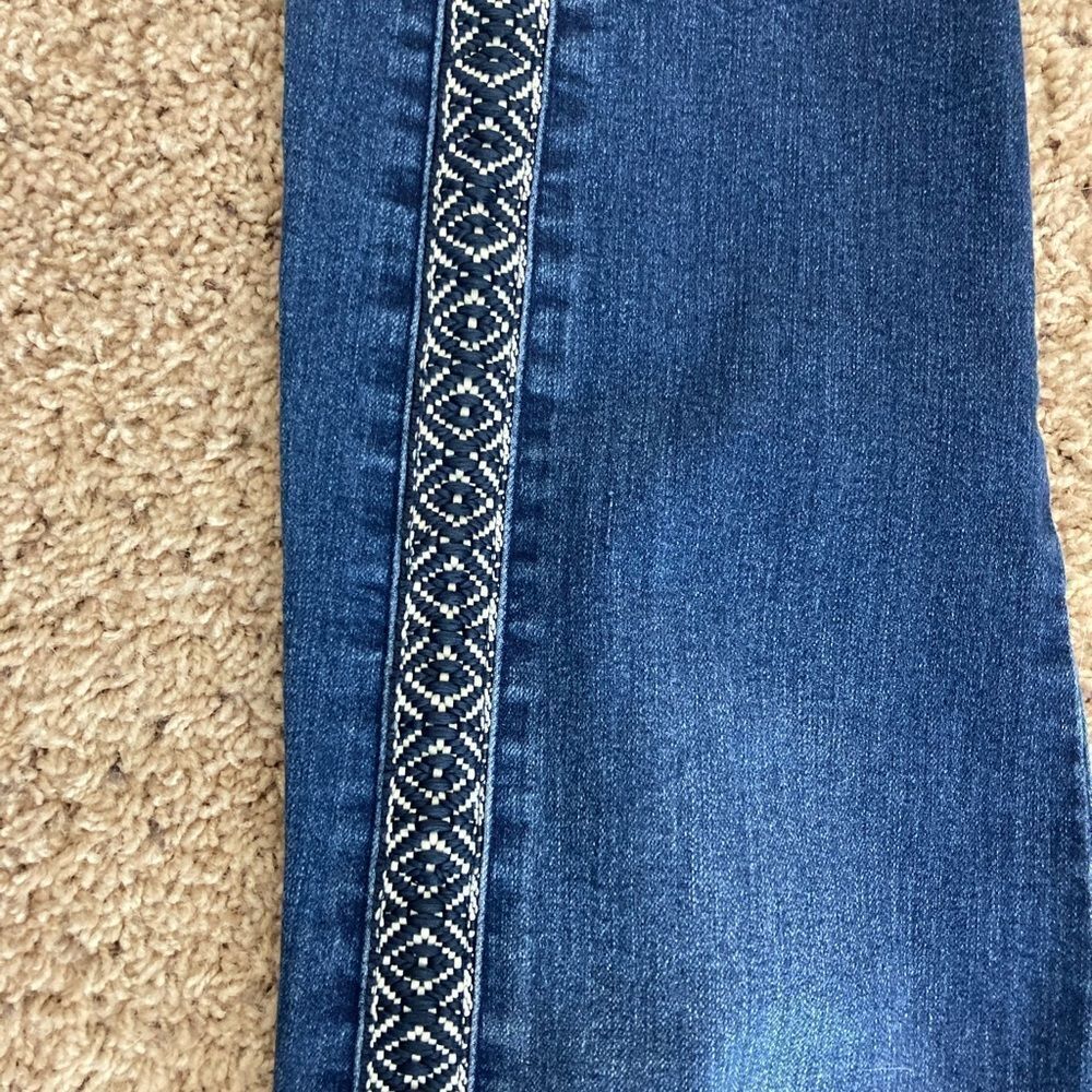 Westport 1962 Cool Tribal side embroidered High waist Cropped Jeans - Picture 8 of 12